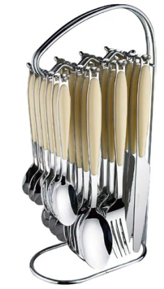 742011028151409 - 24PC ABS CUTLERY SET WITH STAND